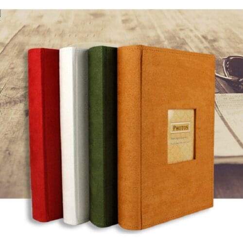 Paper Slip Albums Book Bound Photo Album Photos Storage Case Fabric Cover Wedding Scrapbook Photo Books Memory Souvenir Album