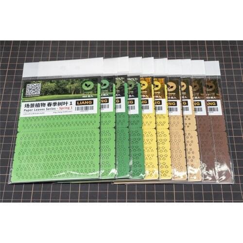 Four Seasons Natural Colors Paper Leaves Series 1/32 1/35 1/48 Scale Plant Model Decorations Parts