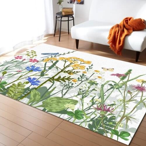 Flowers Butterfly Dragonfly Carpets for Bedroom Home Decor Carpets Kawaii Rugs and Carpets for Home Living Room Outdoor Rug