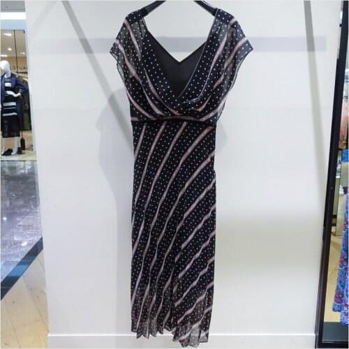 Patads French womens s s 18 spring and summer European and American storm point letter dress Malka r20057e