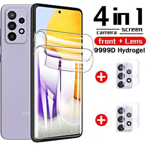 Hydrogel Film for Samsung Galaxy A72 a52 a82 a42 a32 a22 5G Screen Protector Film a02s a71 a51 a21s Quantum 2 film camera glass
