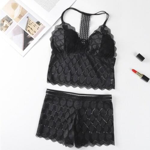 2021 new lace bra set gathers comfortable sexy beautiful back without rims lace lingerie set