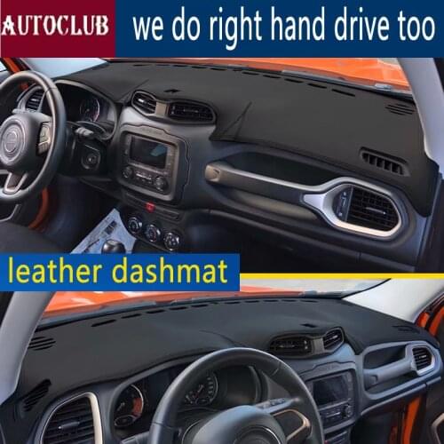 For Jeep Renegade (BU) 2014 2015 2016 2017 2018 Leather Dashmat Dashboard Cover Dash SunShade Carpet Custom Car Styling LHD+RHD