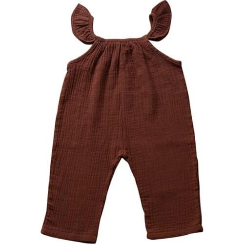 Summer Toddler High Quality Comfortable Jumpsuit Clothes Baby Girls Rompers Cotton Solid Sleeveless Lace Romper Fashion Outfits