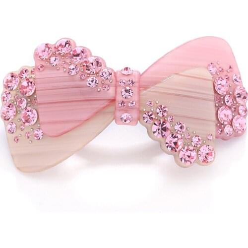 Classic Hair Clip Barrette - Rhinestone Hair Accessories - Beauty Hair Jewelry Ornament for Women Lady Tiara Thick Braids Prom