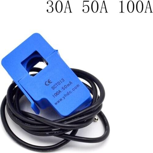 YHDC 30A 50A 100A SCT013 Non-invasive AC Current Sensor Split Core Current Transformer New sct013000