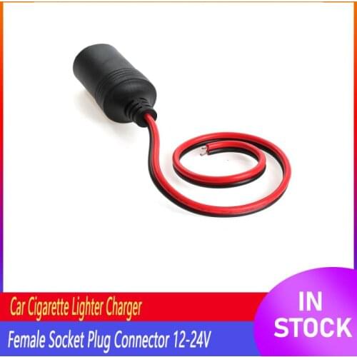 NEW Pure Copper Car Cigarette Lighter Charger Cable Female Socket Plug Connector Adapter Cable Fuse 12V Auto Replacement Parts