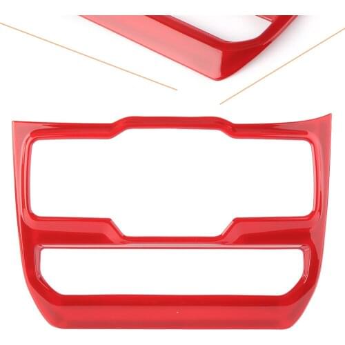 Red Window Control Switch Panel Cover Trim For 2018 Jeep Wrangler JL