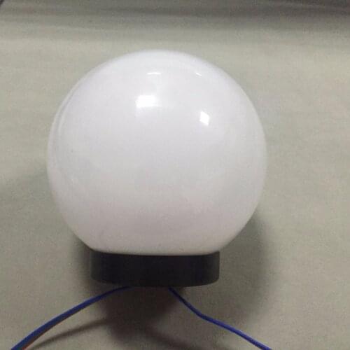 120mm diameter UCS2903 addressable globe type pixel light;DC24V input;1.68W(7pcs 5050 RGB inside);black base;10pcs a string;IP68