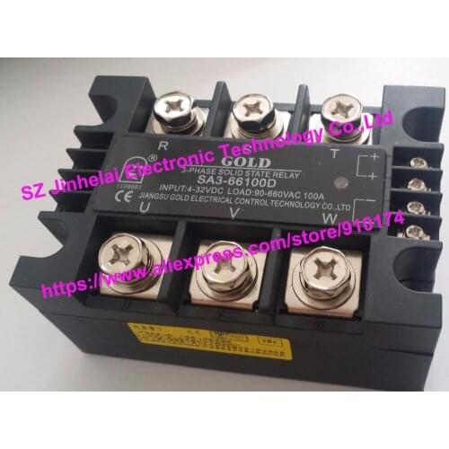 SA3-66100D SA366100D New and original GOLD 3-PHASE Solid state relay 4-32VDC, 40-660VAC 100A