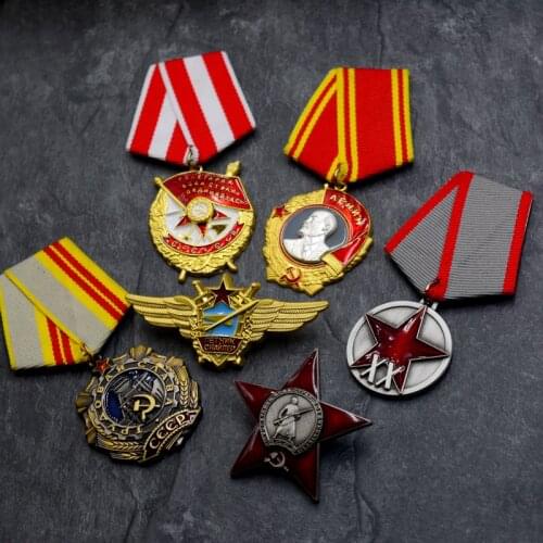 Soviet CCCP Medal Red Stars USSR Labour Honor Badges order of Lenin