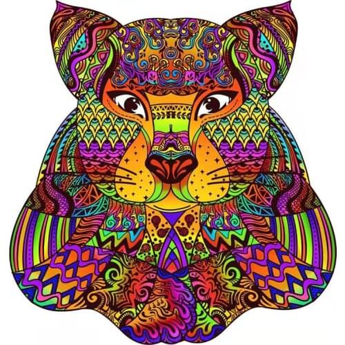 Unique Wooden Animal Jigsaw Puzzles Mysterious Bear Puzzle Gift For Adult Kids DIY Educational Toys Montessori Childrens Toys