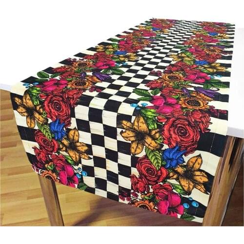 Verde Flowers Handmade Home Decoration Tablecloth / Table Runner - Dirt-Repellent Fabric 40CM x 140CM