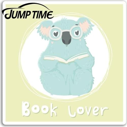 Jump Time for Book Lover Koala Bear Vinyl Stickers Sticker Laptop Luggage Waterproof Accessories Car Bumper Window Decal