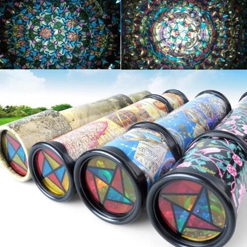 Interactive Logical Rotating Kaleidoscope Magic Classic Educational Toys for Kids Imaginative Cartoon Kaleidoscope for Children