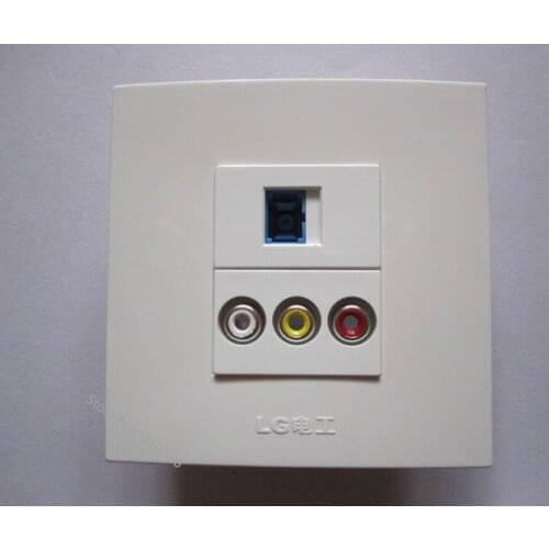 High Quality Wall Panel RCA With SC Optical Fiber 86x86mm Size For Home Make Up Universal Using Socket