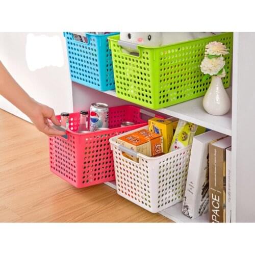 1PC Superposition Plastic Desktop Debris Storage Basket Living Room Kitchen Snack Storage Basket Bathroom Storage Box OK 0678