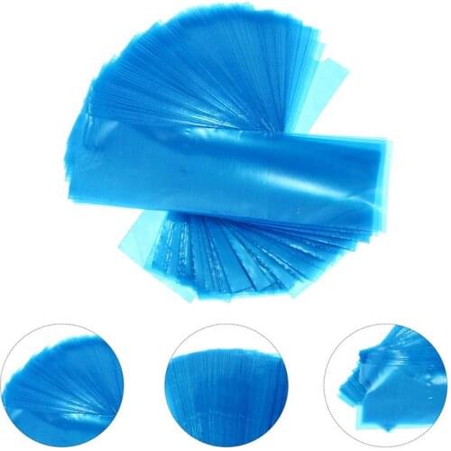 100pcs Disposable Tattoo Pen Bags Tattoo Marker Cases Tattoo Supplies (Blue)