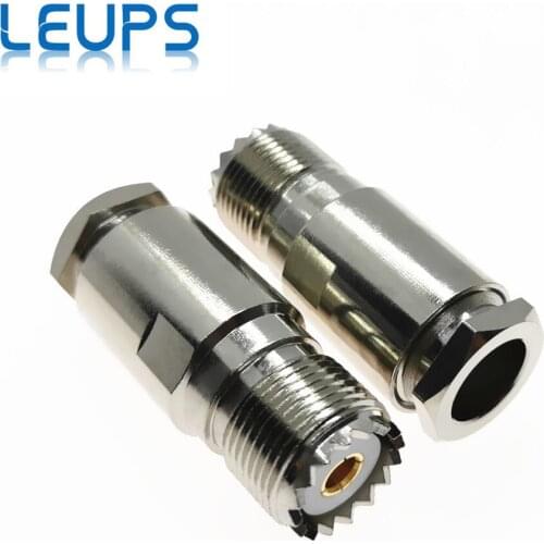 2PCS UHF Female SO239 Jack Clamp RG8 LMR400 RG213 RG214 50-7 Cable RF Connector