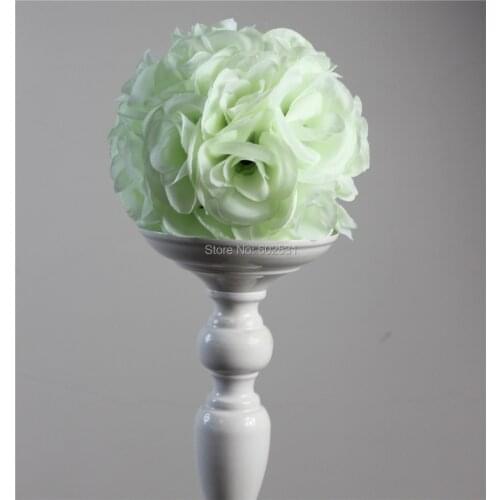 20cm silk pink rose plastic center artificial flower ball optional-colors wedding decoration,celebration flower decoration ball