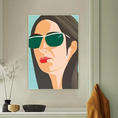 Ada with Sunglasses, 1990 by Alex Katz Canvas Art Oil Painting Artwork Aesthetic Decorative Picture Wall Decor Home Decoration