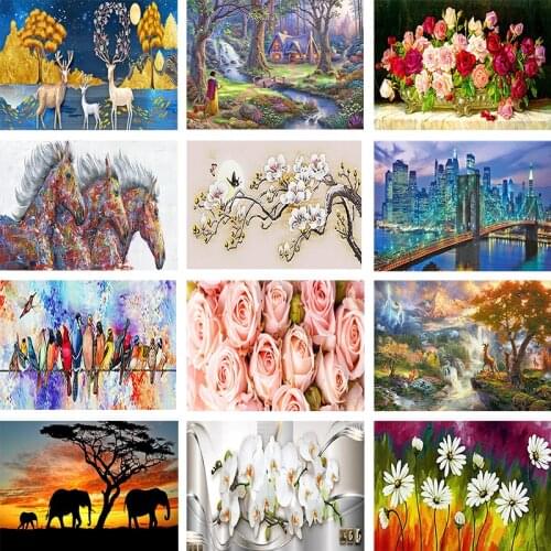 Character Art Landscape 5D Diamond Painting Round Mosaic Full Diamond Modern Decorative Painting