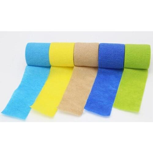 Free Shipping 10pcsx4 rolls/Pack Colorful Self Adhesive Elastic Bandage Pets Emgerency for Veterinary and Pets Owner First Aid