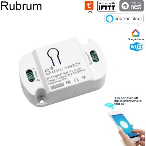 Rubrum 10A Wireless Switches Tuya Smart Wifi Switch Timer Smart Home Automation Works With Alexa Google Home Smart Life APP