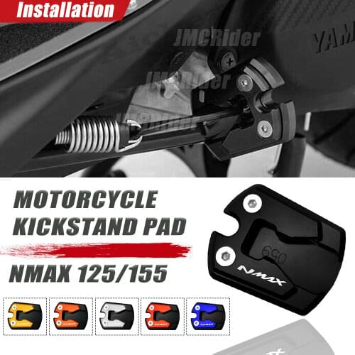 Motorcycle Side Stand FOR YAMAHA NMAX N-MAX 155 125 NMAX155 NMAX125 2015-2019 Kickstand Plate Extension Support Foot Pad Base