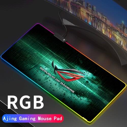 Big ROG Large Gaming RGB Mousepad XL Gamer Mat Mouse Pad For Republic of Gamers PC Computer Led Backlight XXL Keyboard Desk Mat