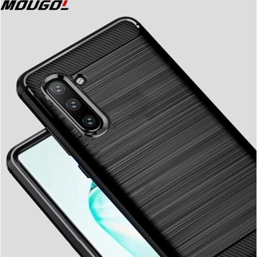 For Samsung Galaxy Note 10 Plus Case Carbon Fiber Cover Full Protection Phone Case For Samsung Note10 Cover Shockproof Bumper