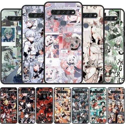 Phone Case for LG K41s K61 G6 K40 K51 G8 K50s K40s G7 K52 K42 K71 K50 Soft Black Shell Cover Fundas Genshin Impact Game