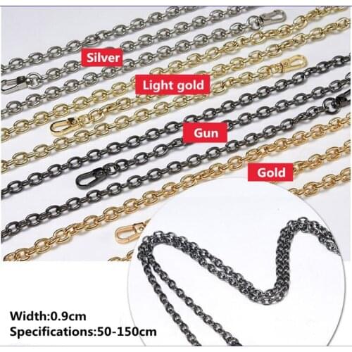 DIY Bag strap Chain Wallet Handle Purse Metal Strap Chain Strap Replacement Shoulder Straps for Handbags 50-150cm
