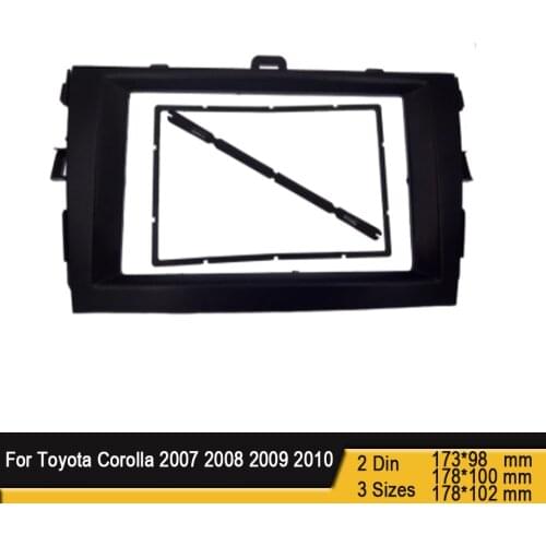 Double Din For Toyota Corolla 2007 2008 2009 2010 DVD Radio Fascia Stereo Panel Frame Mount Dash Installation Trim Kit Bezel