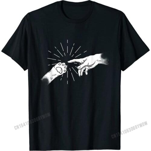 Creation of Cat Funny Cat Lover Gift T-Shirt Wholesale Gift T Shirts Cotton Tops Shirt for Men Summer