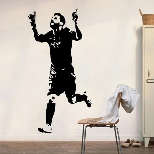 Soccer Player 10 Sport Wall Sticker Boy Room Kids Room Football Man Cave Wall Decal Bedroom Vinyl Decor