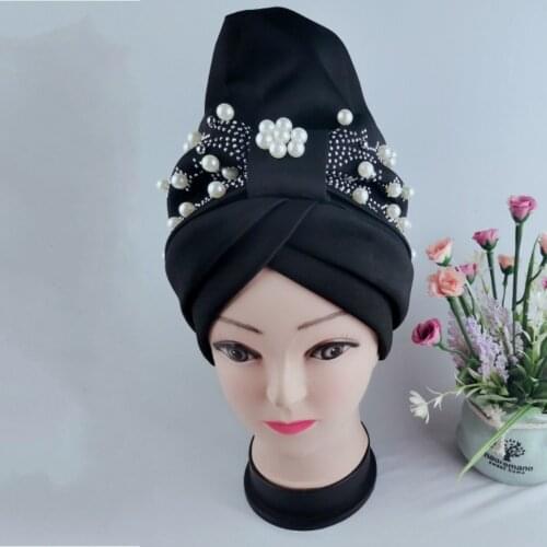 2021 Latest Aso Oke Auto Gele Headtie Already Handmade African Cap Nigerian Wedding Gele Women Braid Turbans Ladies Head Wraps