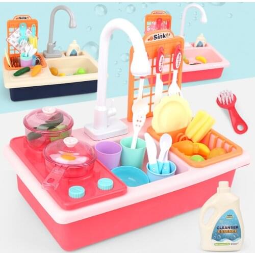 Pretend Kitchen Toy Childrens Simulation Electric Dishwasher Toy Montessori Early Education Learning Play House Girl Toy Gift