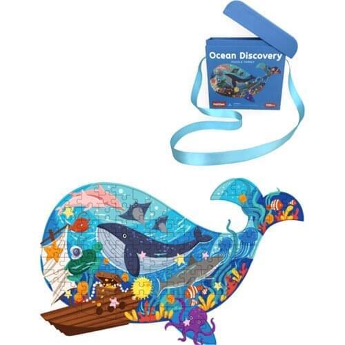 Jigsaw Puzzles Educational Toys For Children/Adult/Kids Decompression Cartoon Whale Sea World Wood Puzzle Birthday Gift