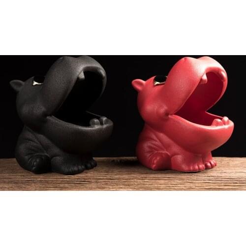 Ceramic Ashtray Cigar Hippo Portable Country Durable Ashtray Office Crafts Creativity Home Decoration Cigarette Accessory Gift