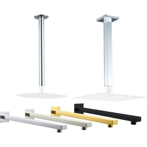 Multi-style Concealed Shower Arm Wall Mounted Ceiling Mounted Shower Head Pipe Square Round Shower Pole Free Shipping