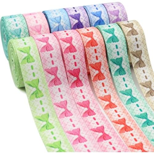 10 Yards 1-1.5'' 25MM/38MM Bow Printed Grosgrain Ribbons For Hair Bows DIY Handmade Materials Y2021020304