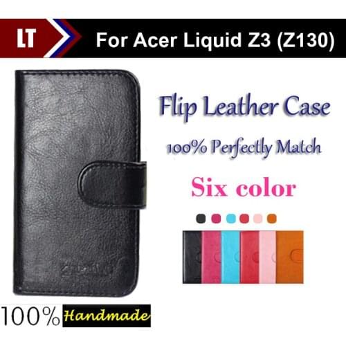 Hot 6 Colors Dedicated Flip Leather Customize Protective Phone Cover Case For Acer Liquid Z3 Z130 Card Holder Wallet Bags