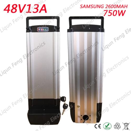 Free Shipping 48V 13AH Electric Bicycle Lithium Battery for a bike Imported Samsung Batteries 48V 500W 750W Bafang Wheel Motor
