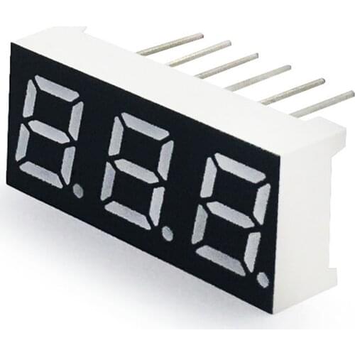 MCIGICM 100pcs 7 segment common Cathode 3 Bit digital Tube 0.28" 0.28in. Red LED Display 7 segmentos LED Digital tube