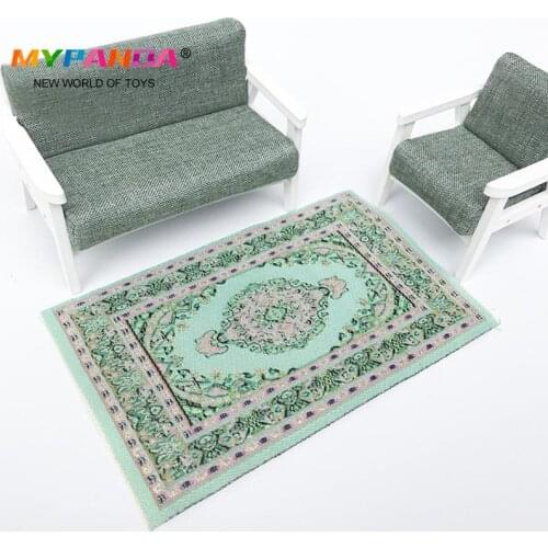 Mini Carpet Mat Miniature Casa De Boneca Hand Woven Turkish Rugs Doll Houses For 1:12 Scale DIY Dollhouse Accessories Kit