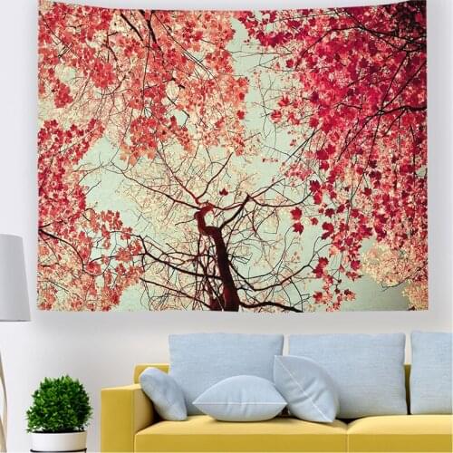 Fashion Forest Landscape Tapestry Wall Decoration Farmhouse Tent Party Holiday Wall Hanging Supplies Bedspread Beach Mat