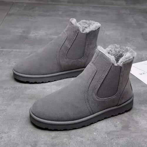 Winter High-top Men Winter Boots Flat Bottom Casual Mens Boots Old Beijing Work
