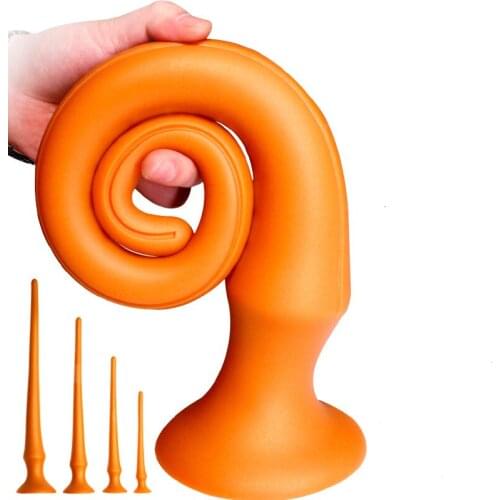 Super Long silicone anal sex toys anal Butt Plug Soft Anal Sex Toys Suction Cup Dildo Vaginal Anal Dilator Masturbator For Gay
