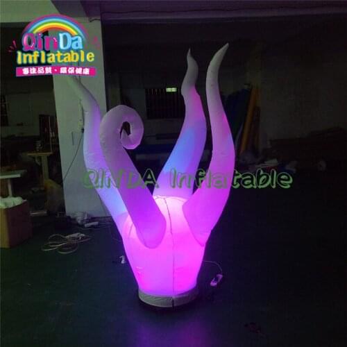 RGB color changing inflatable led pillar,led light column air tube pillar for pary tlighting air cone balloons for decoration